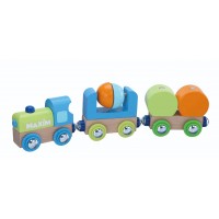 Trenulet din lemn cu Incarcatura Magentica si Betoniera Junior Tren Maxim- 50648 Rail Road Trenulet din lemn cu Incarcatura Magentica si Betoniera Junior Tren Maxim- 50648 Rail Road